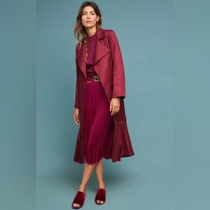 NWT Anthropologie Cabernet trench coat
